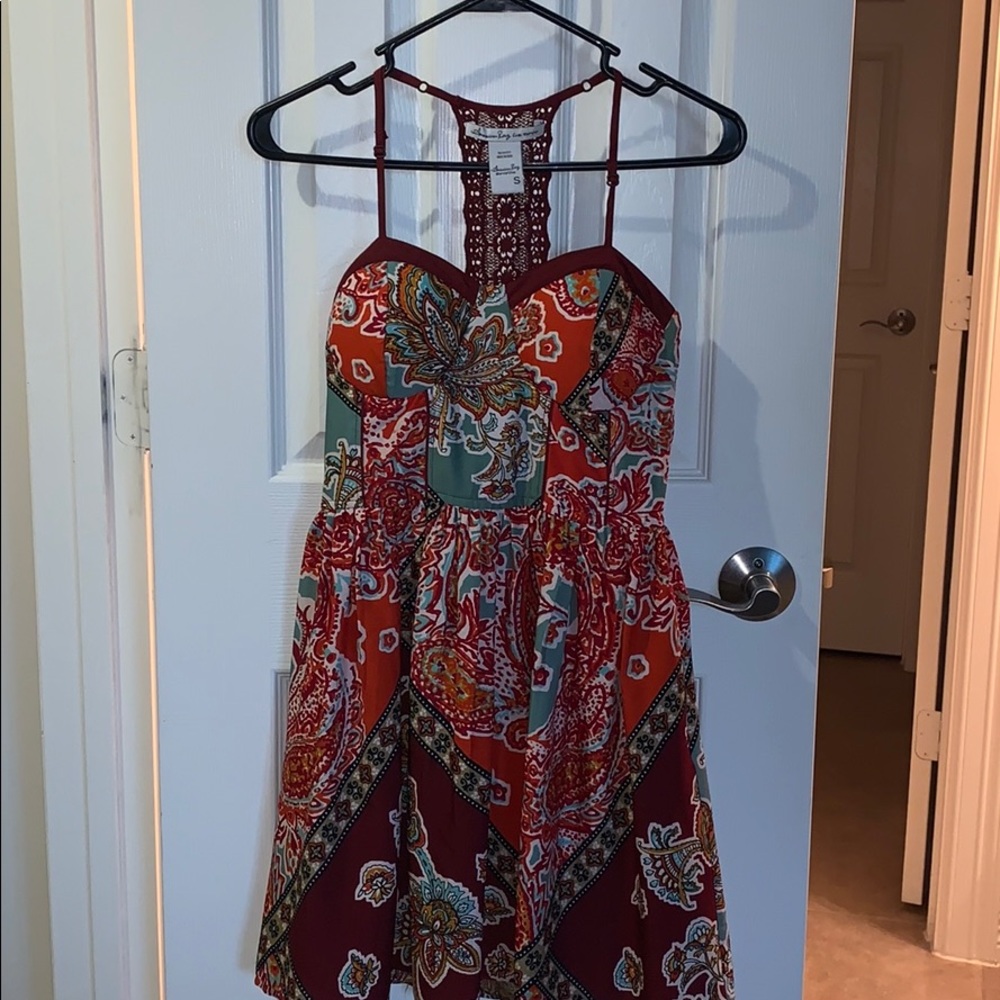 Floral Print Multi-Colored Mini Dress